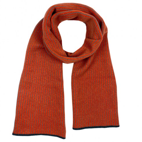 furnace vertical stripe scarf with navy trim